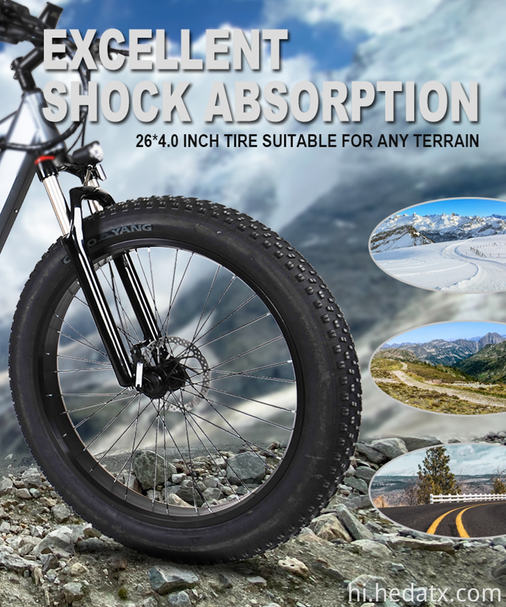 कम कार्बन इलेक्ट्रिक वसा टायर बाइक Low Carbon Electric Fat Tire Bike